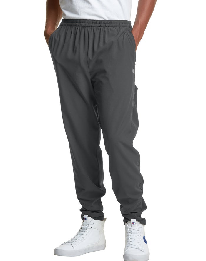 Champion Mens Sweatpants NZ - Lightweight Woven Dark Grey ( 4051-PEDCS )